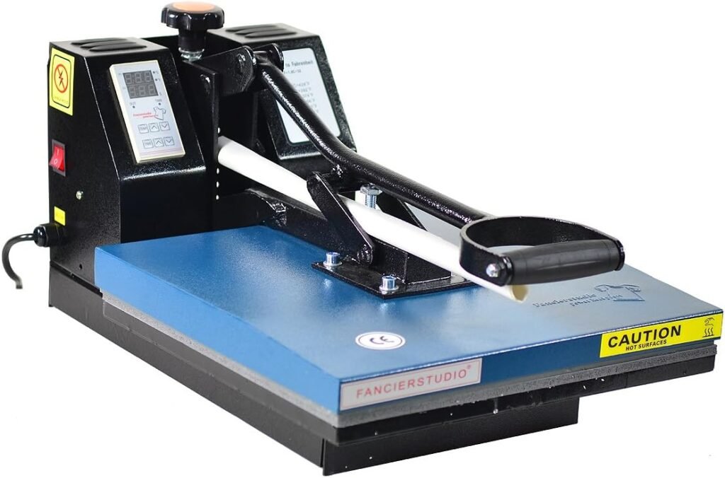 Fancierstudio Heat press Digital Heat Press 15 x 15 Sublimation Heat Press Rhinestone Heat Press T-Shirt Heat Press 15x15 B/BLK