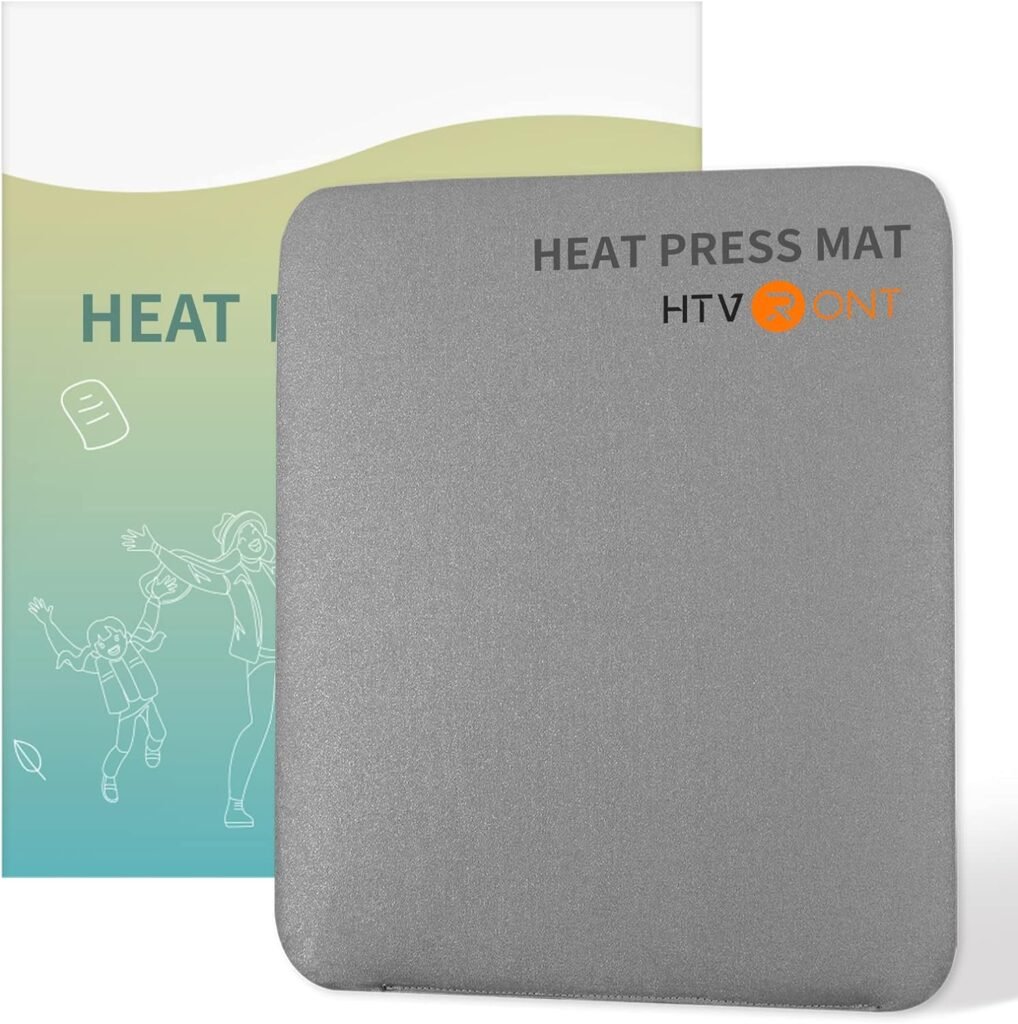 HTVRONT Heat Press Mat for Cricut: Heat Press Pad 8x10 for Craft Vinyl Ironing Insulation Transfer, Double Sides Applicable Heat Mat for Heat Press Machines