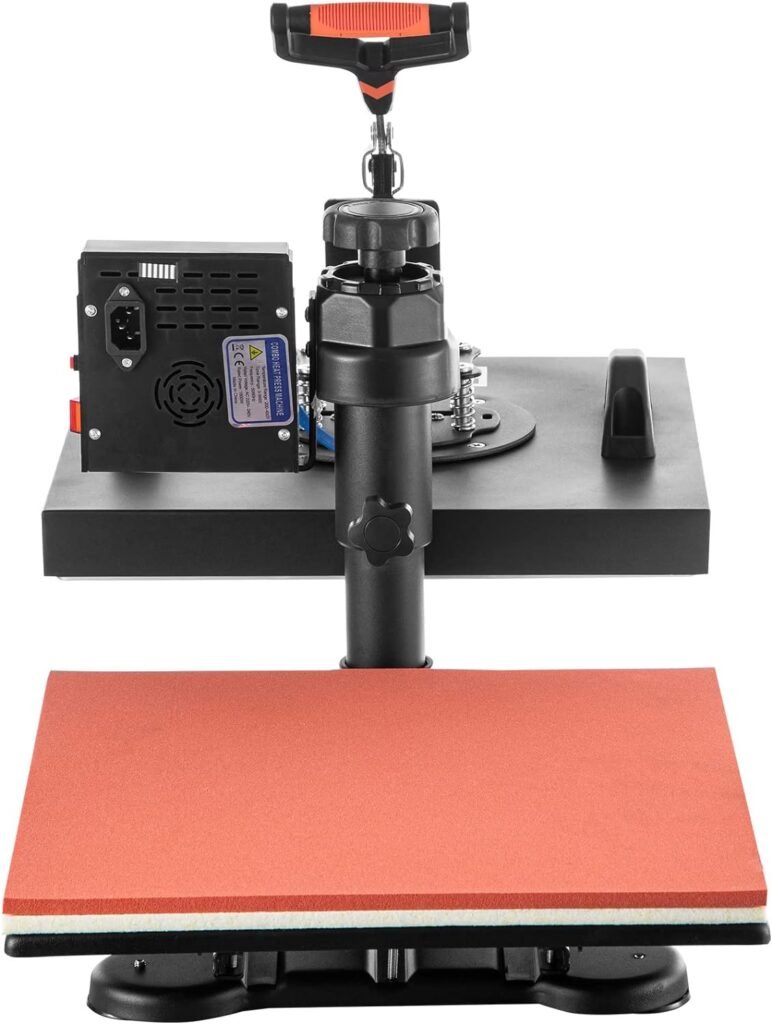 VEVOR Heat Press, 5 in 1 Heat Press Machine Machine 12x15, Clamshell Sublimation Transfer Printer Fast Heat-up, Digital Precise Temperature Control, Vinyl Heat Press for T-Shirt Plate Mug Cup, 900W