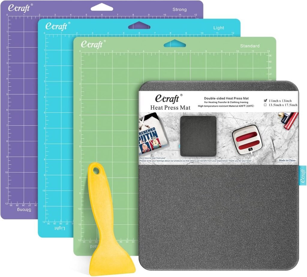 Heat Press Mat for Cricut Easypress (11 x 13 inch) 12X12 Cutting Mat For Cricut (3 pack)