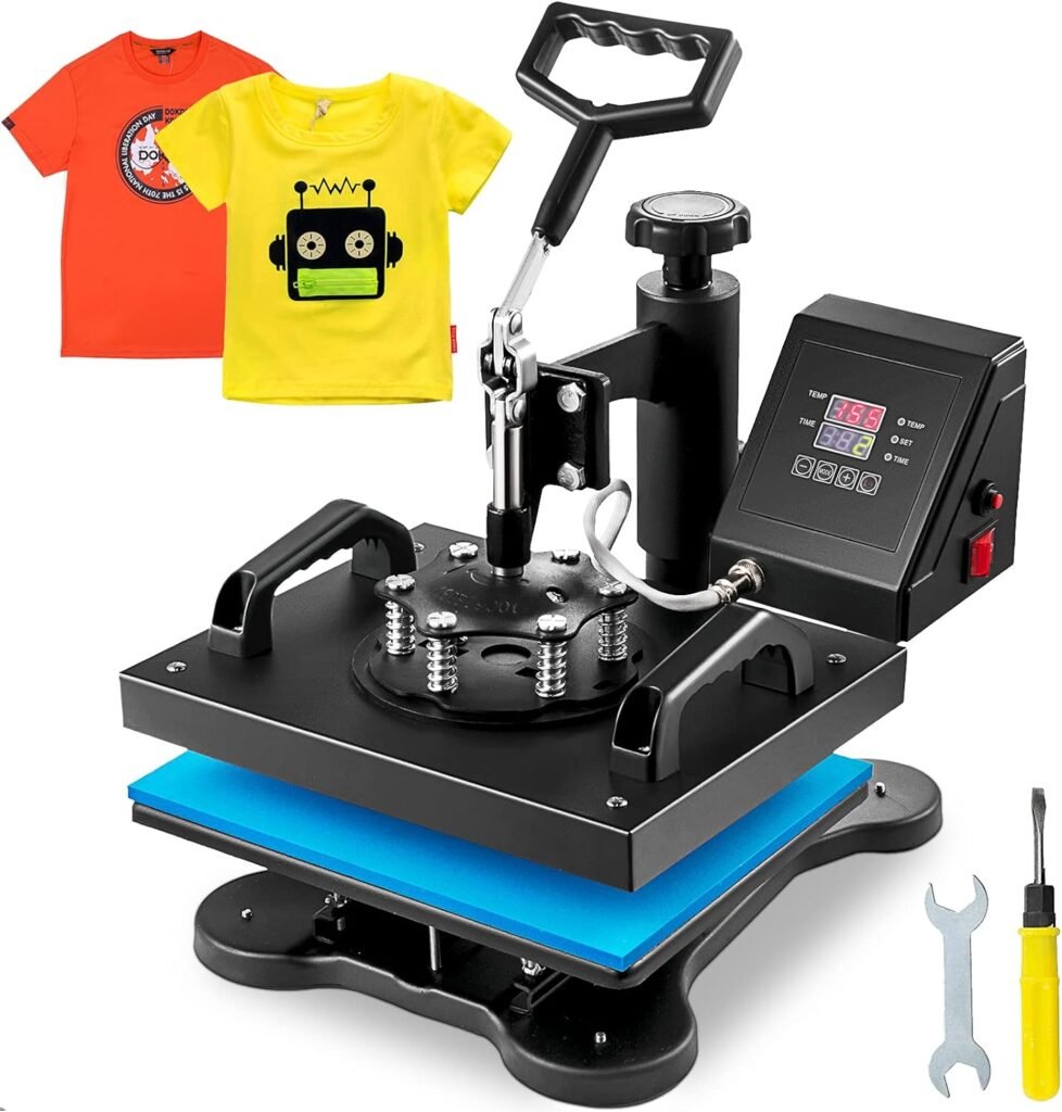 VEVOR Heat Press, T Shirt Press Machine 12x10Inch T-Shirt Press Heat Press 30x23cm Printing Machine Heat Transfer Sublimation Machine for T-Shirts