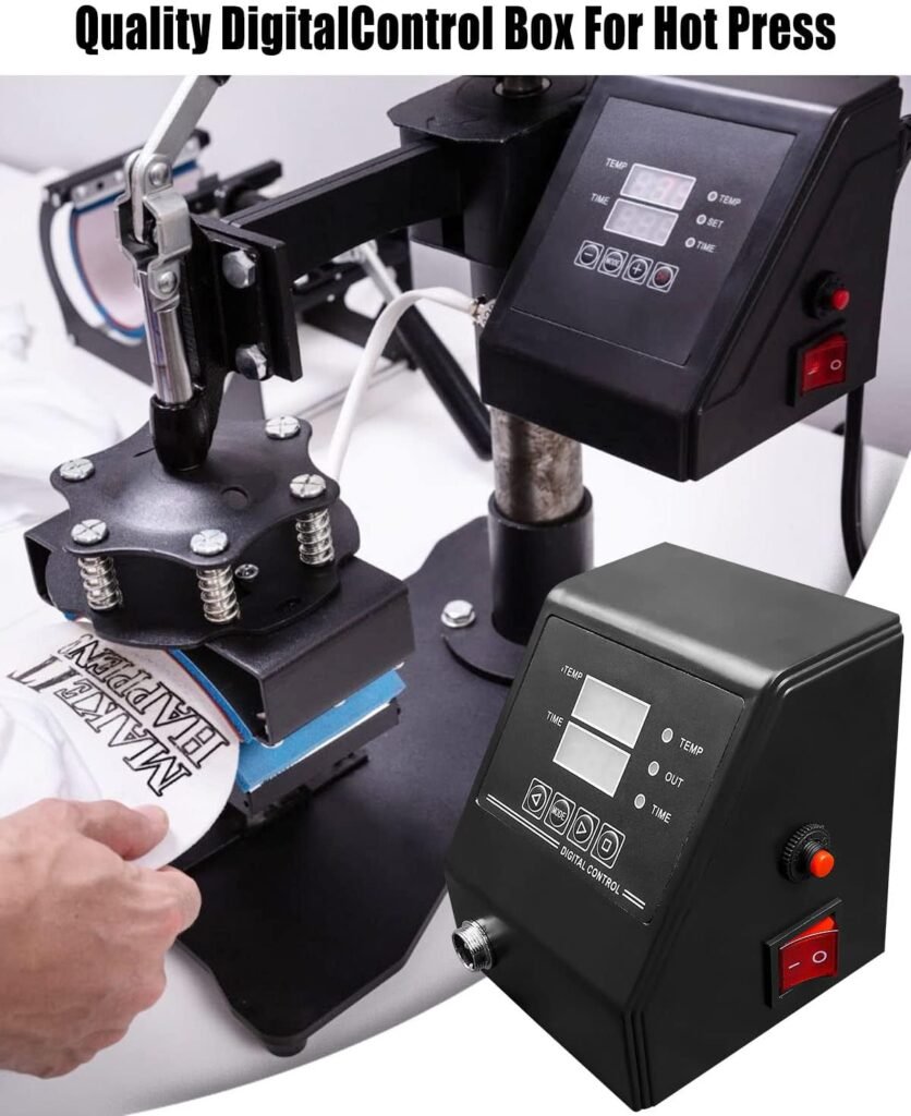 110V 1400W Heat Press Control Box Fit for 15x15 Inch Heat Sensetive Press Machine, Digital Box LED Controller with Time Temperature Controller 0-480℉