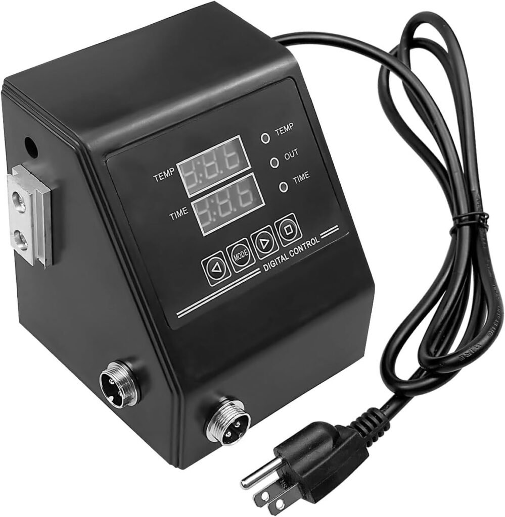 110V 1400W Heat Press Control Box Fit for 15x15 Inch Heat Sensetive Press Machine, Digital Box LED Controller with Time Temperature Controller 0-480℉