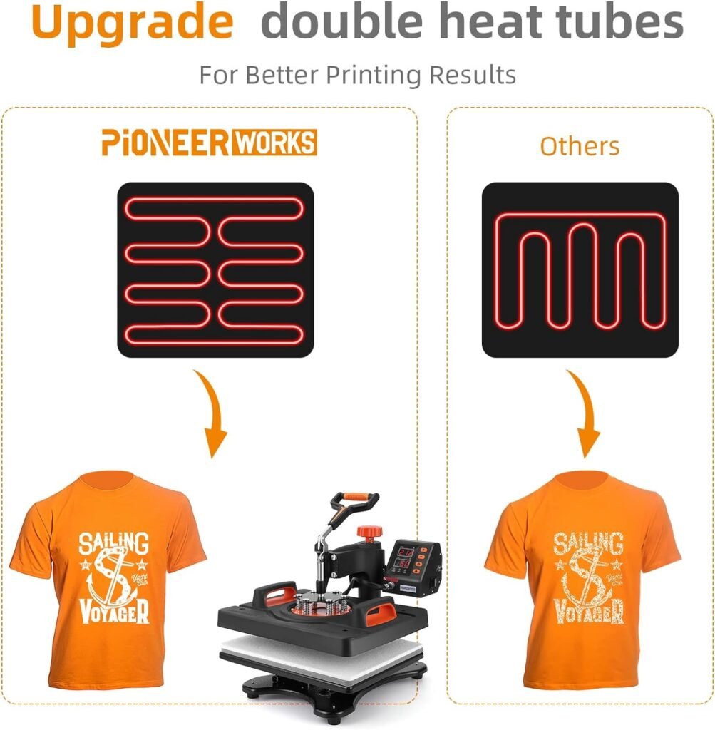 6 in 1 Heat Press Machine 12x15inch, T-Shirt Pressing Machine Slide Out Design with Digital Controller, Heat Press Transfer Combo for T-Shirt/Hat/Cap/Mug/Plate