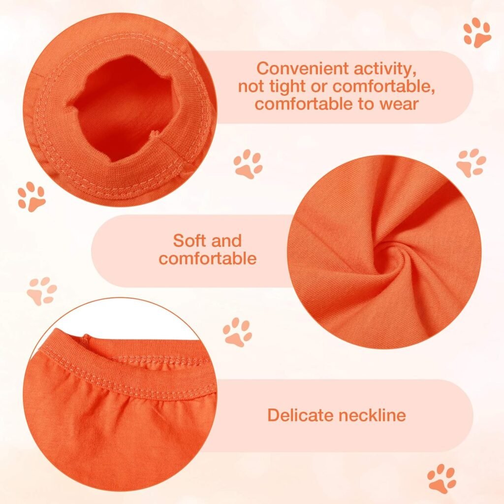 8 Pieces Dog Shirts Pet Puppy Blank Clothes Summer Soft Dog T-Shirt Breathable Dog Plain Shirts Puppy Clothes Outfit for Most Dogs Cats Puppy Pet (S)