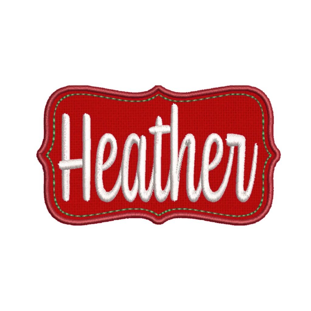 CUSTOM NAMES Stocking Name Tag Embroidered DIY Iron on Sew-on Decorative Patch Badge Emblem Appliques Christmas Holiday Season Series (3.5 W x 2 T, Small, Red)