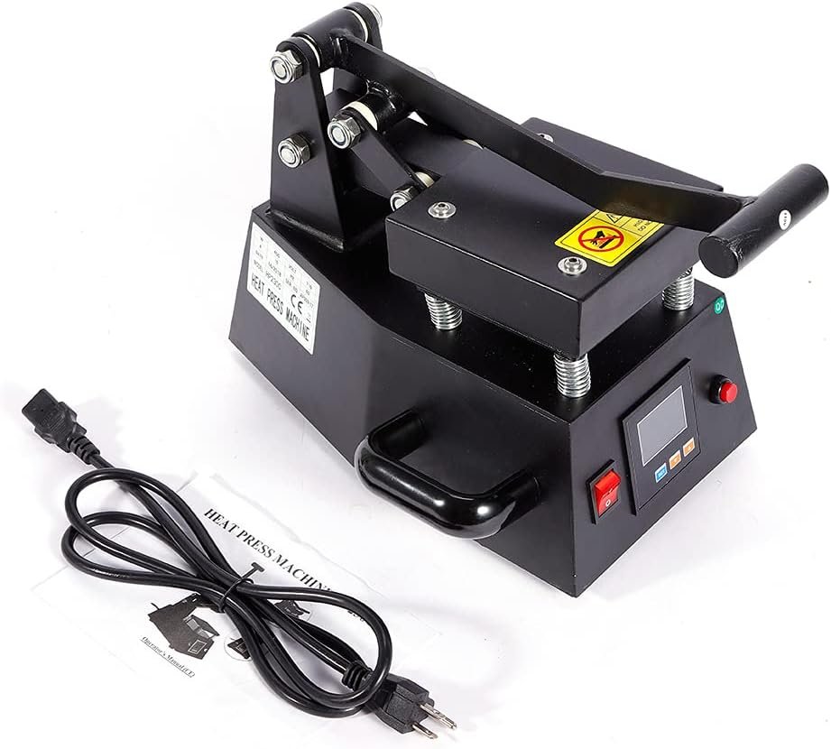 Heat Press Machine, Hat Press Machine, Cap Press Heat Press Machine Professional Transfer Heat Press, with Digital LCD Timer and Temperature Control, Heat Transfer Machine, 4.7’’x4.7’’