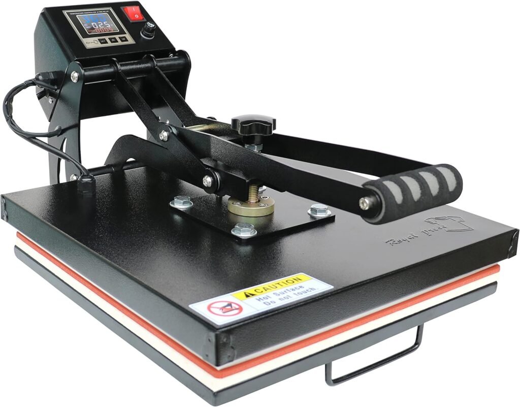 RoyalPress 15 x 15 Color LED Industrial-Quality Digital Sublimation Heat Transfer Machine T-Shirt Heat Press Machine, 15 x 15, Blue