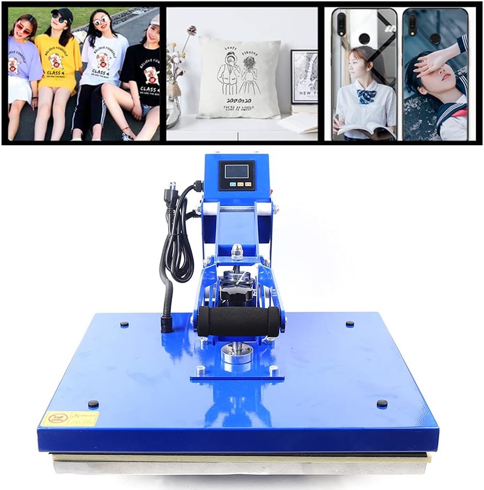 16x20 inch Clamshell Heat Press Transfer T-Shirt Automatic Hot Stamping Machine, 110V Sublimation Automatic Open Digital Transfer Heat Press Machine