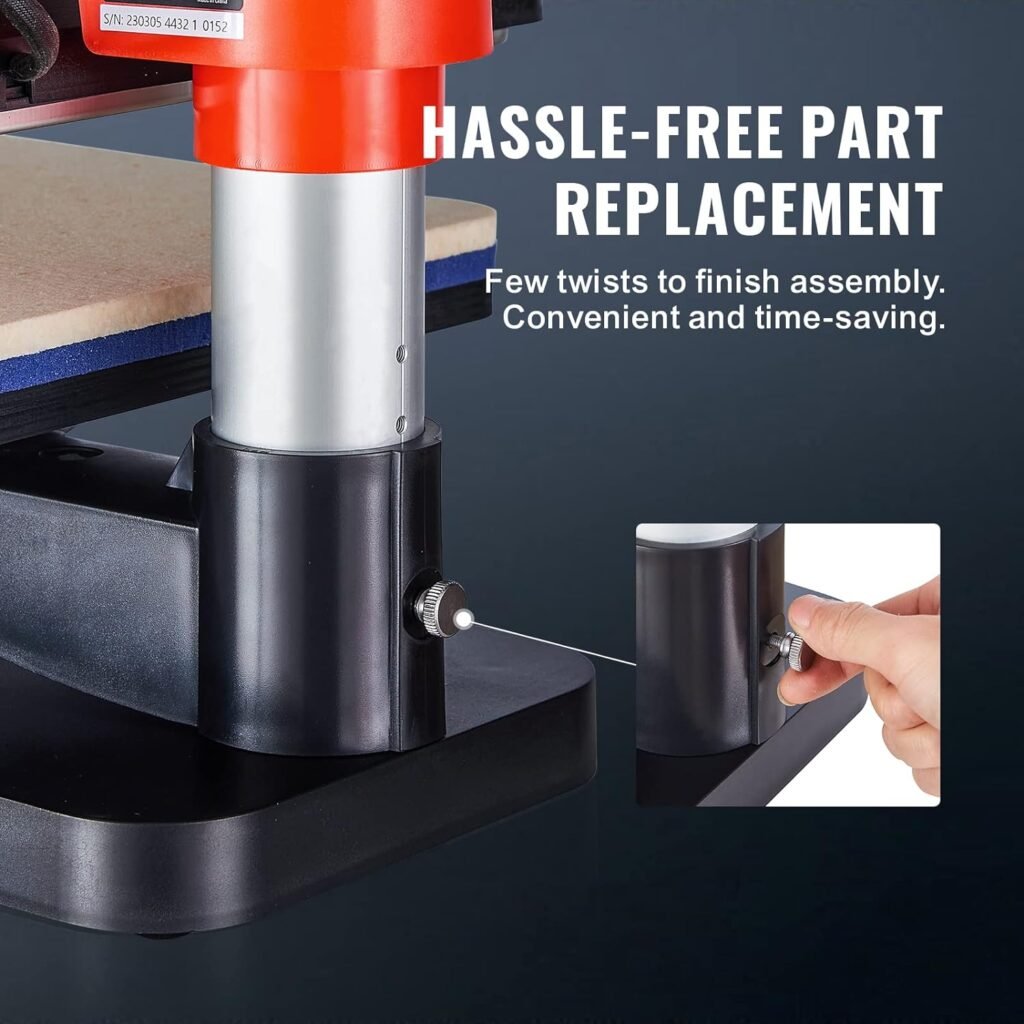 VEVOR Heat Press, 5 in 1 Heat Press Machine 12X15 Inch, Digital Multifunctional Sublimation Swing Away Heat Press, 360 Degree Rotation Heat Press Machine for T Shirts Hat Mug