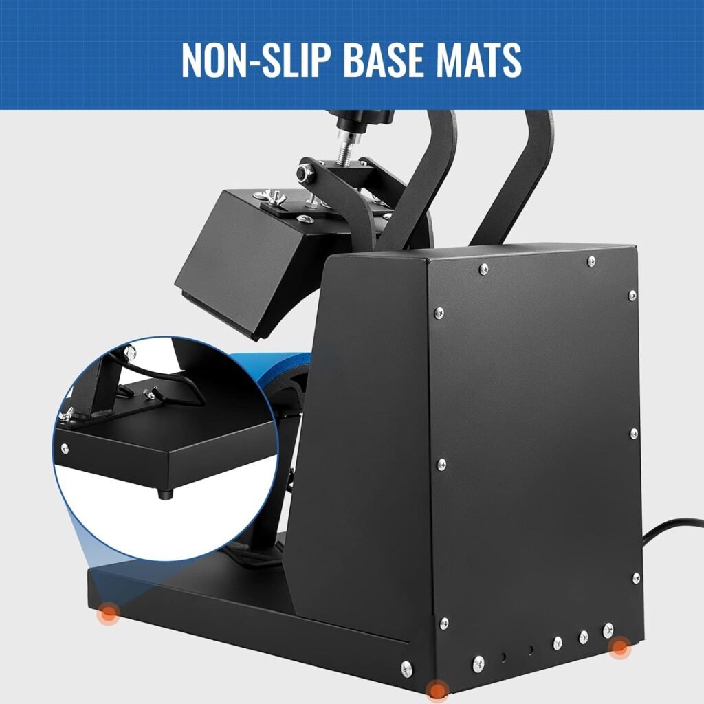 VEVOR 4-in-1 Hat Heat Press, 6x3inches Heating Platen Cap Heat Press Machine, Sublimation Transfer Hats Caps, LCD Digital Control with Four Replaceable Heating Pads (6x3/6.7x2.7/6.7x3.8/8.1x3.5)