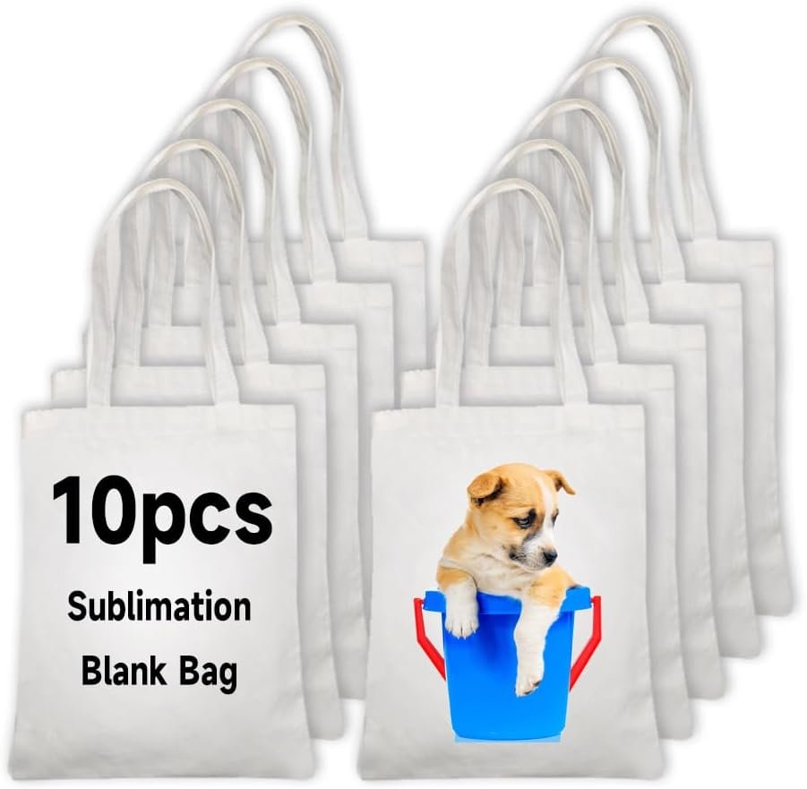 10 PCS Sublimation Tote Bags Review