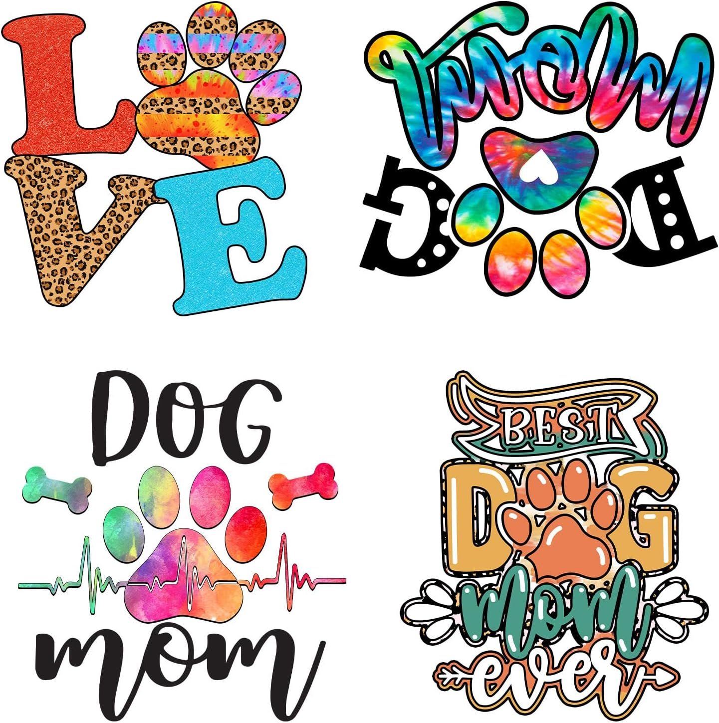 4Pcs Dog Mom Iron On Transfer Patches Review