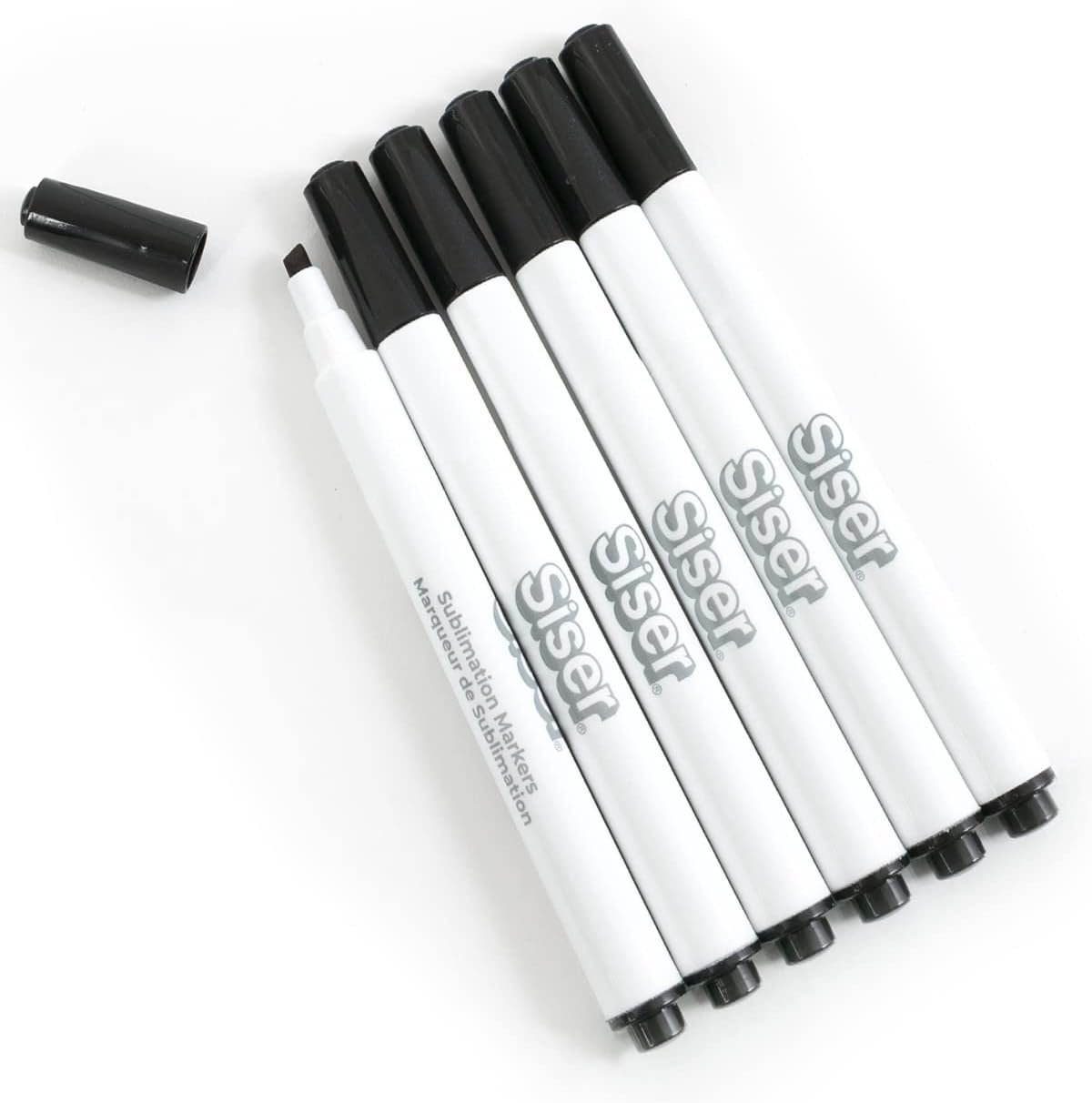 Siser Sublimation Markers Primary Pack and Black Pack - Iron-on Heat Transfer Markers for T-Shirts and Other Blanks