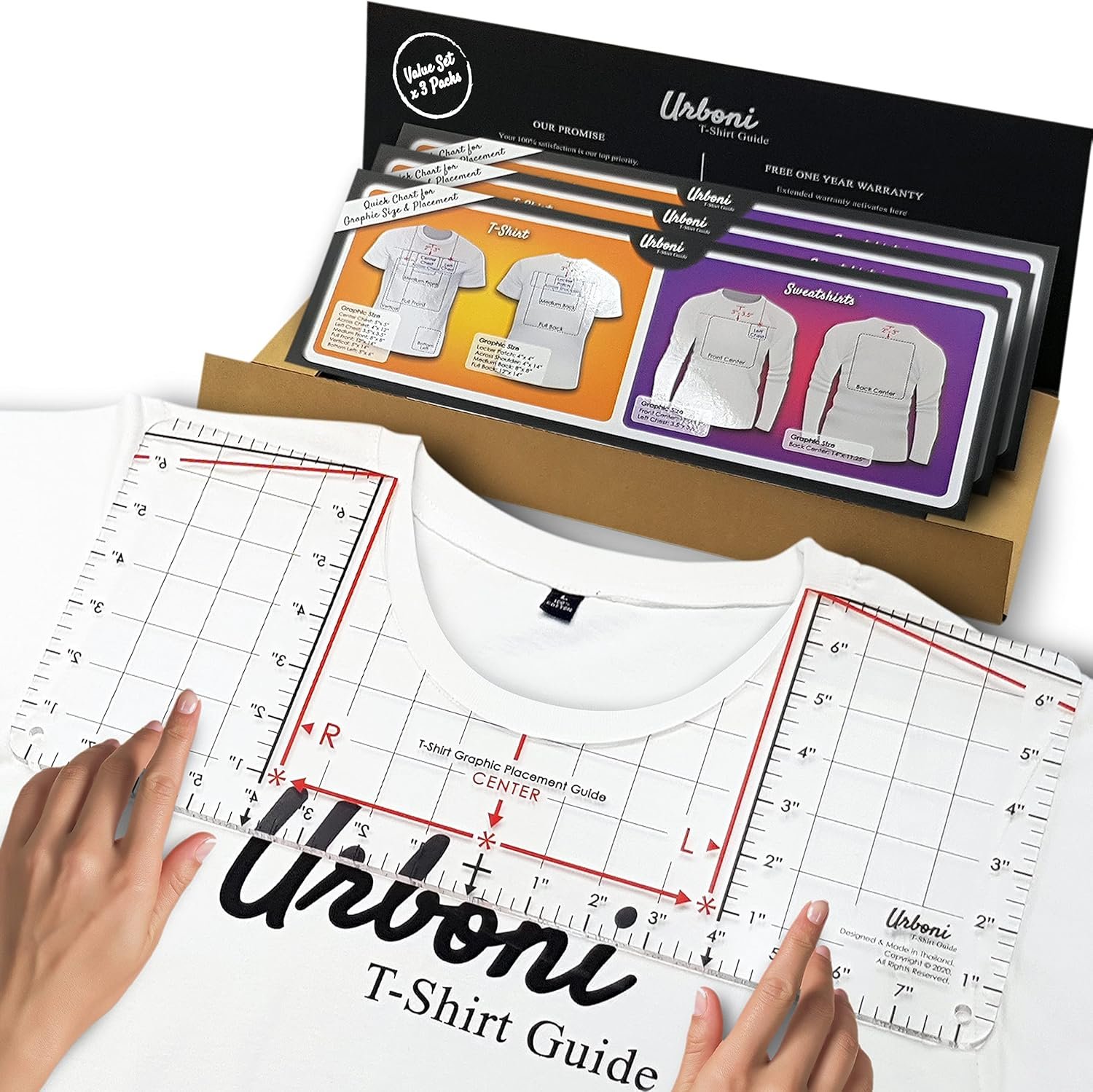 Tshirt Ruler Guide for Vinyl Alignment and Center Designs, T shirt Ruler Alignment Tool Placement for Heat Press and Cricut