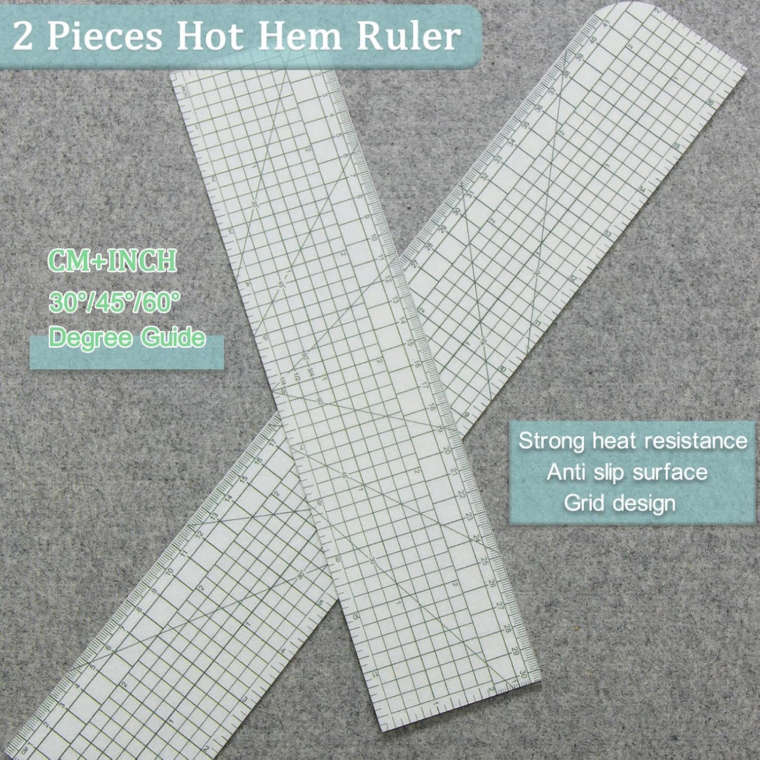 Extended Version 2 Pieces Hot Hem Ruler Review