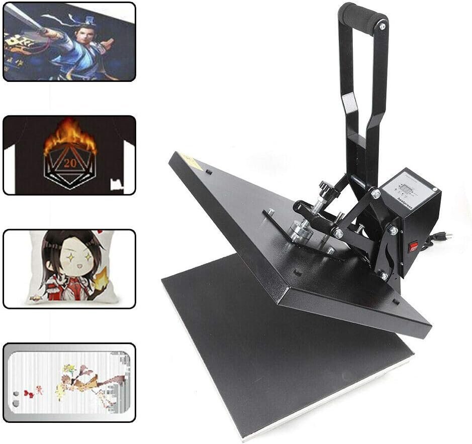 Heat Press 16 x 20 T-Shirt Sublimation Heat Press Transfer Machine for t Shirts,Digital Display Industrial 0-500℉ Clamshell 40 * 50cm Large Size for Pillowcase, Fabric Puzzle Photos Metal Rock